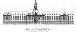 Ansicht des LG Duisburg um 1913 Ansicht des LG Duisburg um 1913